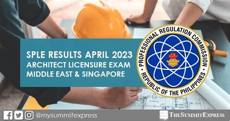architecture board exam result 2023|SPLE ALE Result: April 2023 Architect board exam .